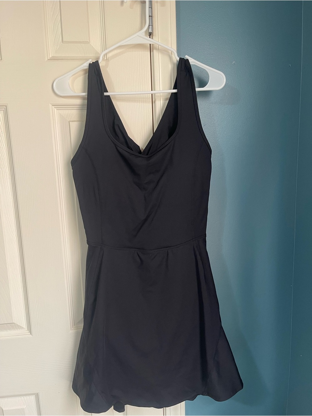 HALARA Black Sleeveless Cowl-Neck Mini Dress
